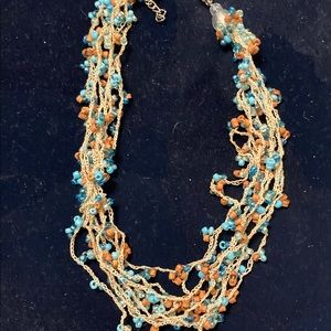 Vintage Unique Multi-Color Strands Necklace
